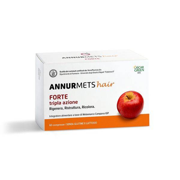 Annurmets Hair Forte Tripla Azione Integratore Perdita Capelli 60 compresse