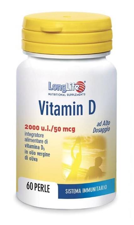 Longlife Vitamin D 2000 UI Integratore per il sistema immunitario 60 Perle