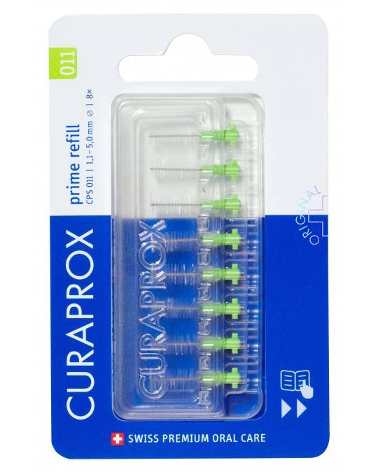 Curaprox Cps 011 Scovolino Prime Refill Lime Green 8 Pezzi