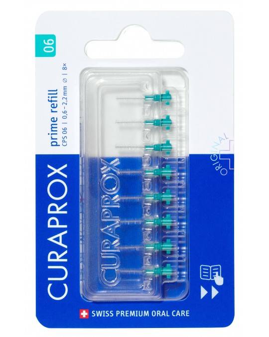 Curaprox Cps 06 Scovolino Prime Refill Turquoise 8 Pezzi