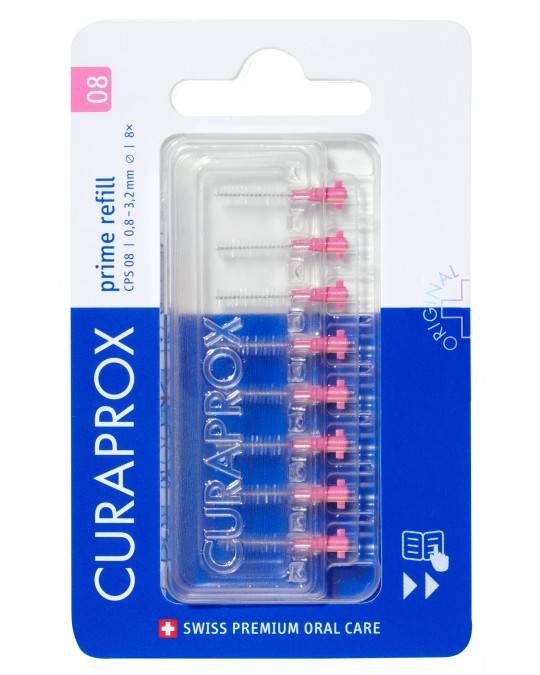 Curaprox Cps 08 Scovolino Prime Refill Pink 8 Pezzi