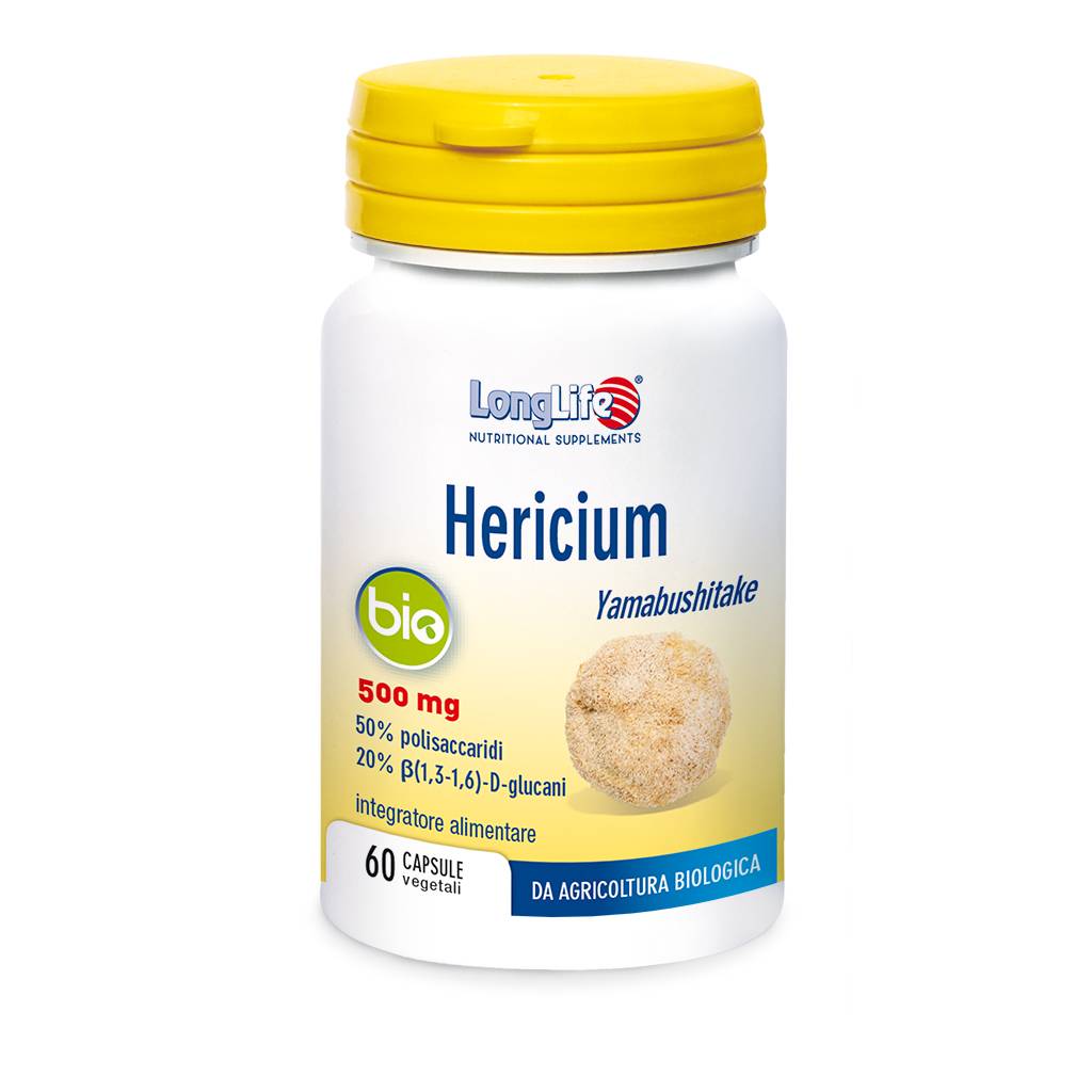 Longlife Hericium Bio Integratore per Stomaco ed Intestino 60 capsule