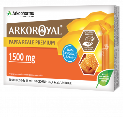 Arkoroyal Pappa Reale 1500Mg Integratore per il sostegno quotidiano 10 Flaconcini x 15 ml