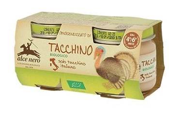 Alce Nero Baby Food Bio Omogeneizzato di Tacchino 2 x 80 g