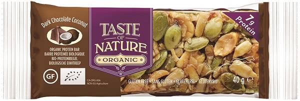 Taste Of Nature Barretta al cocco con cioccolato fondente Bio 40 g