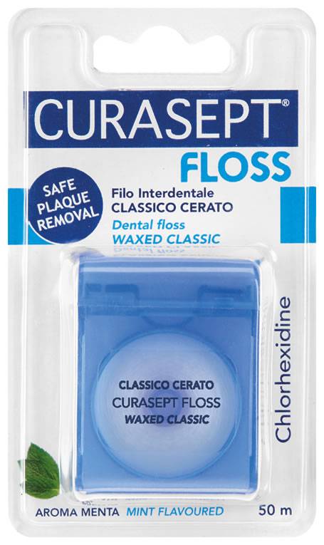 Curasept Floss Classic Cerato Clorexidina Filo interdentale