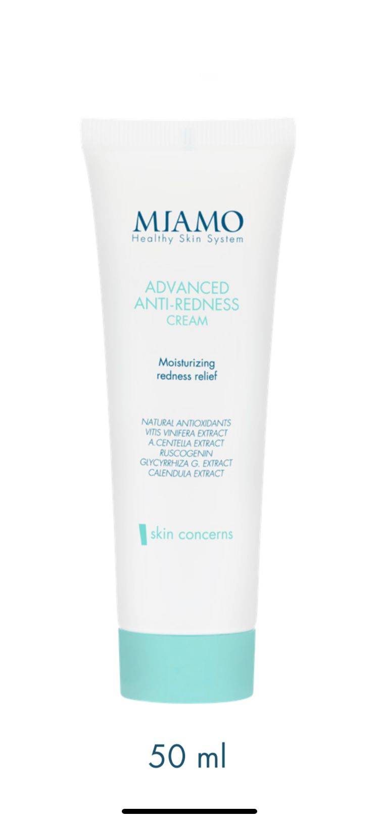 Miamo Advanced Anti Redness Cream per Pelle Sensibile a Tendenza Couperosica 50 ml