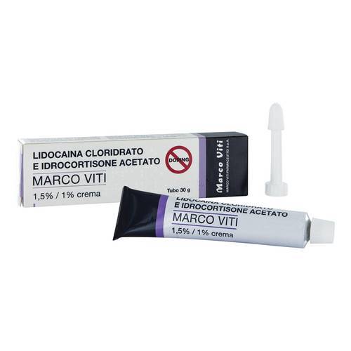 Lidocaina Cloridrato E Idrocortisone Acetato Marco Viti 15 Mg/g + 10 Mg/g Crema Rettale