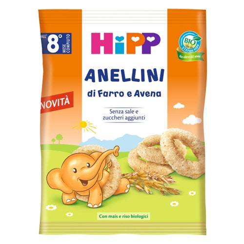 Hipp Bio Anellini Farro e Avena Snack per Bambini 30 G