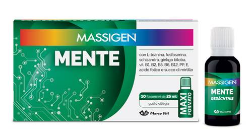 Massigen Mente Integratore Benessere Sistema Nervoso 10 flaconi da 25 ml