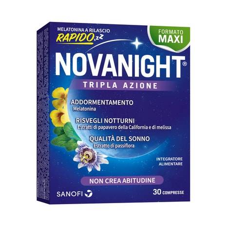 Novanight Tripla Azione Integratore per il Sonno 30 Compresse