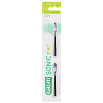 Gum Sonic Daily Testina Ricambio White 2 Pezzi