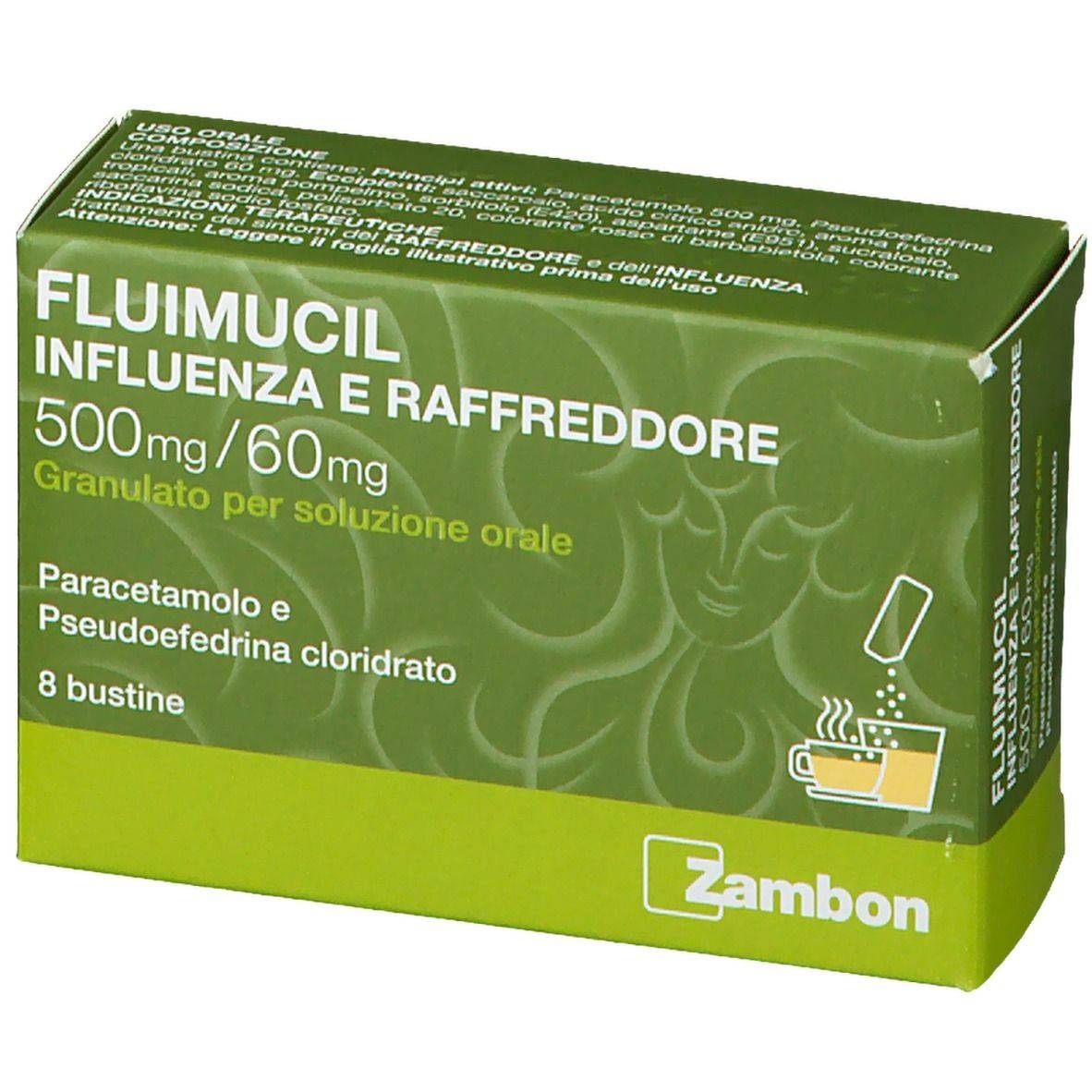 Fluimucil Influenza e Raffreddore Bustine 500 mg + 60 mg