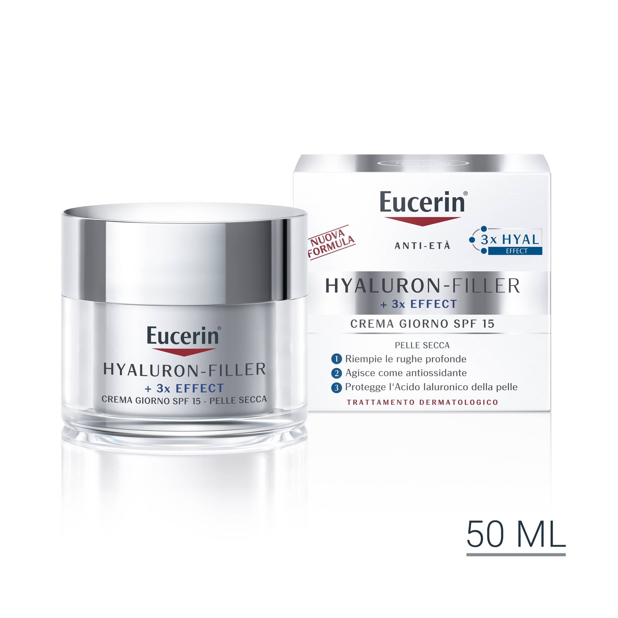 Eucerin Hyaluron Filler Trattamento Giorno Antirughe Pelli Secche