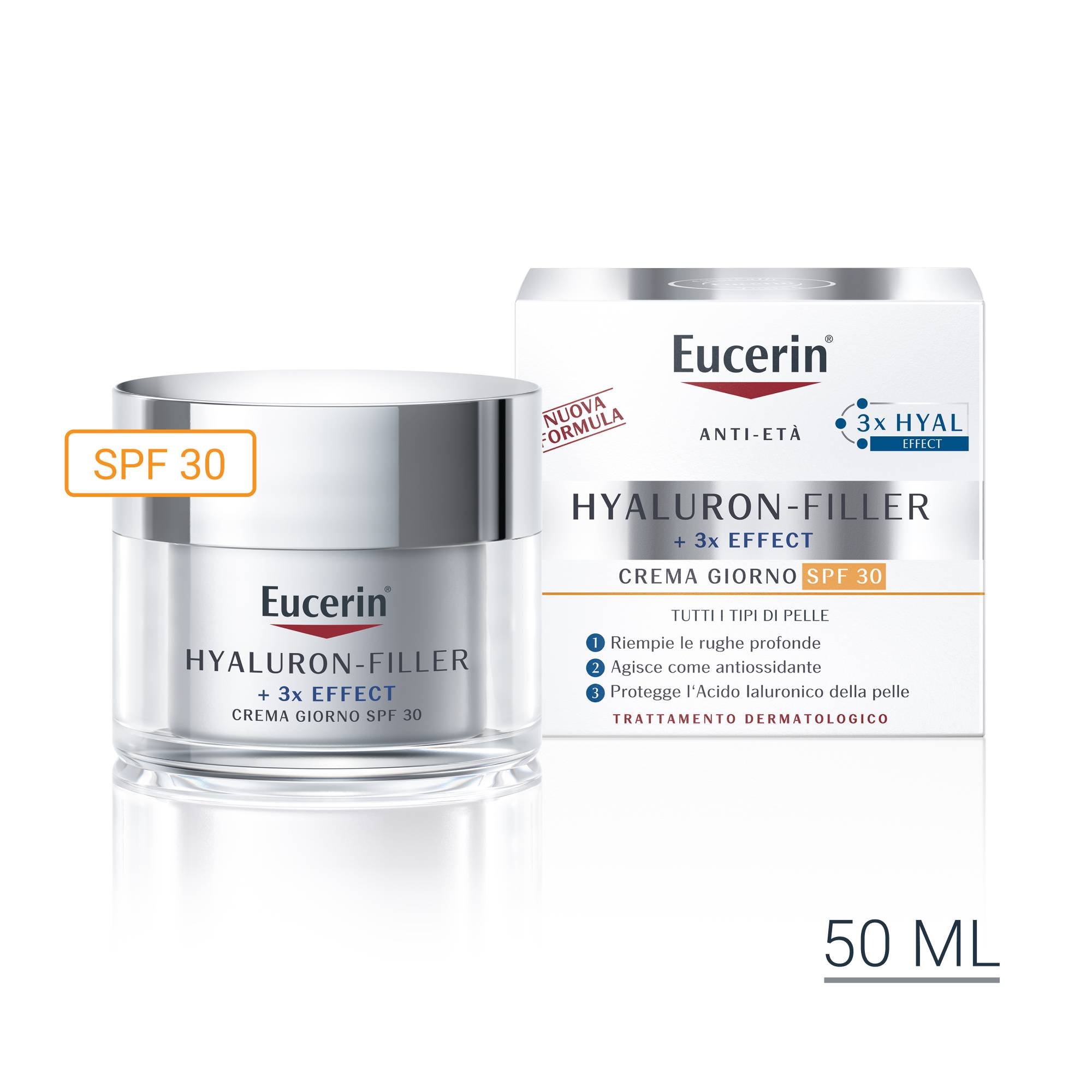 Eucerin Hyaluron Filler Trattamento Giorno Antirughe SPF 30