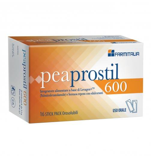 Peaprostil 600 Integratore per il benessere delle vie urinarie 16 Stick Pack Orosolubili