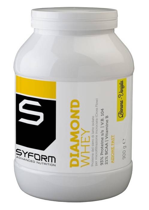Syform Diamond Whey Integratore di proteine Banana/Vaniglia 900 g