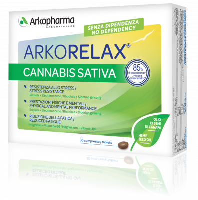 Arkopharma Arkorelax Cannabis Sativa Contro lo Stress 30 Compresse