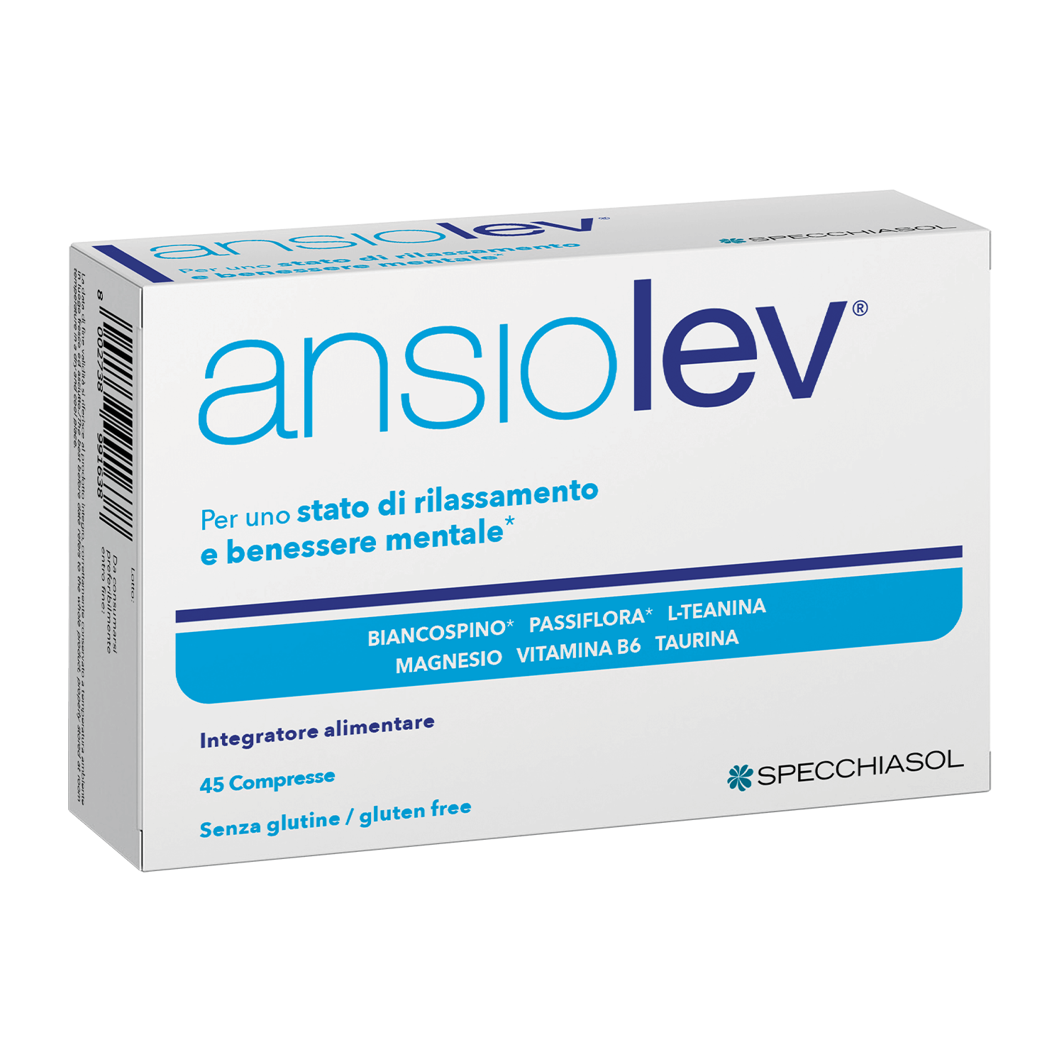 Specchiasol Ansiolev Integratore contro lo Stress 45 compresse