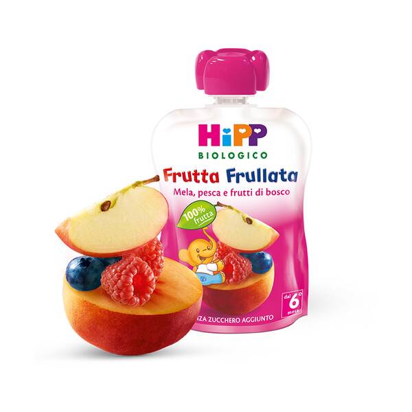 Hipp Bio Frutta Frullata Mela Pesca Frutti Di Bosco 90 G
