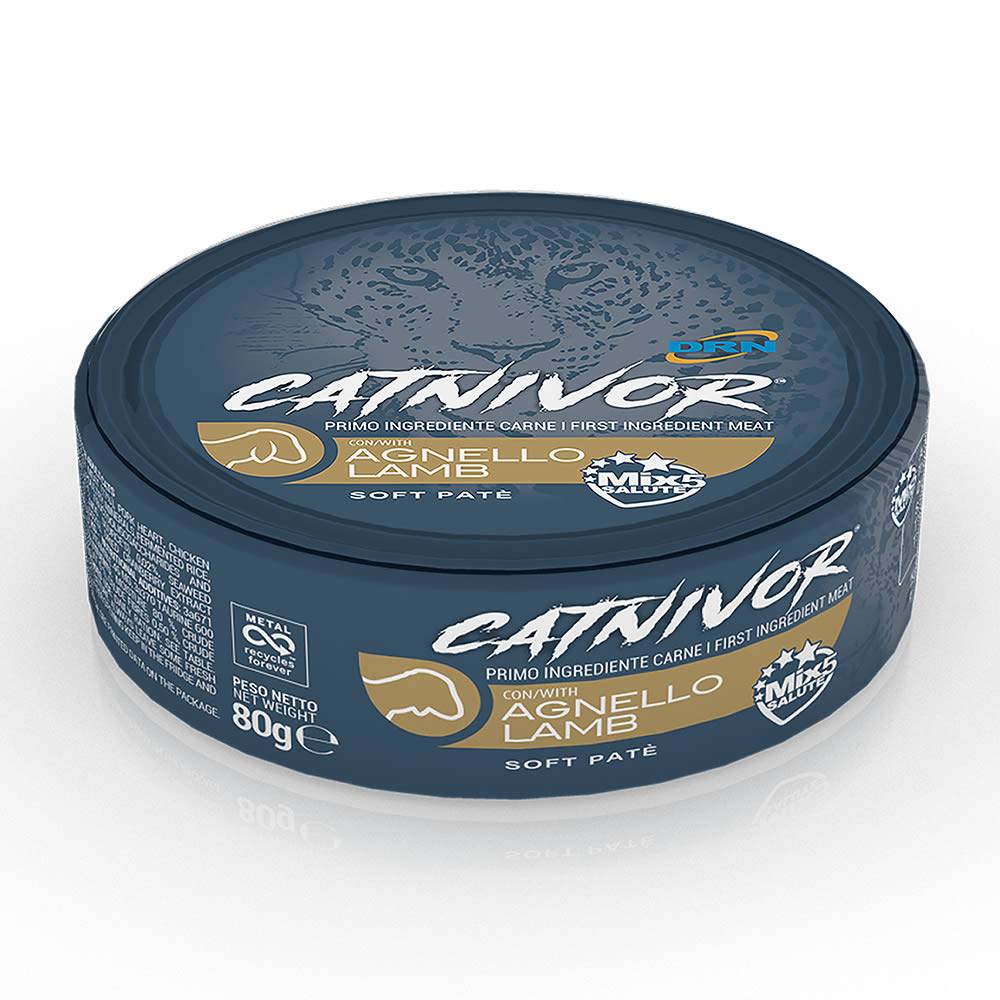 DRN Catnivor Agnello Alimento umido per gatti 80 g