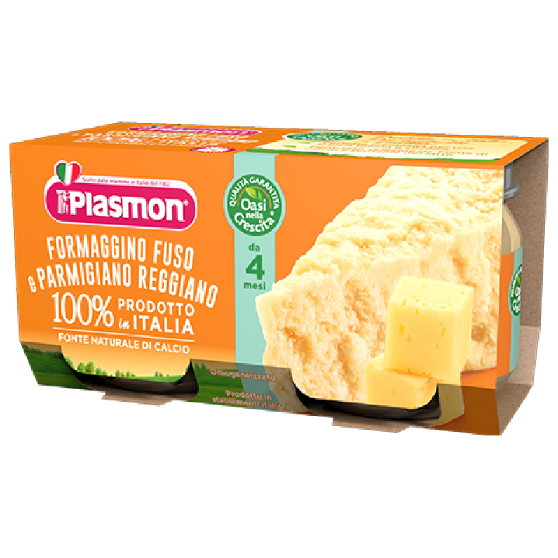 Plasmon Omogeneizzato al Formaggino con Parmigiano Reggiano 2 x 80 g