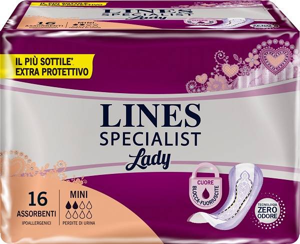 Lines Specialist Lady Mini Assorbenti 16 Pezzi