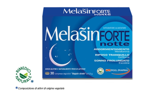 Pool Pharma Melasin Forte Integratore per il Sonno 30 compresse