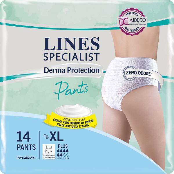 Lines Specialist Derma Plus Pants XL Pannoloni 14 pezzi