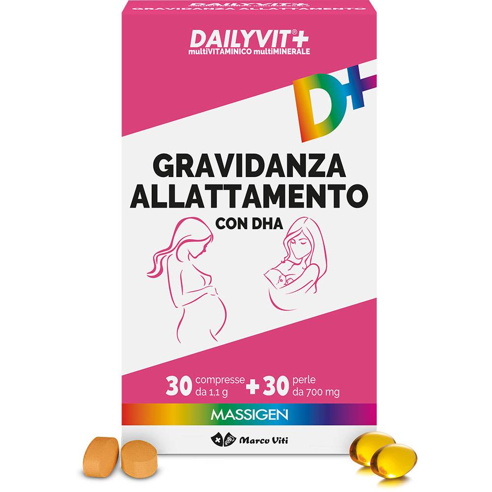 Massigen Dailyvit+ Gravidanza Allattamento 30 compresse + 30 perle