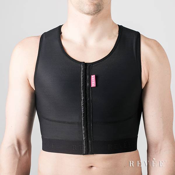 Revée Corpetto Guaina per Ginecomastia Black M Torace 98 - 106 cm