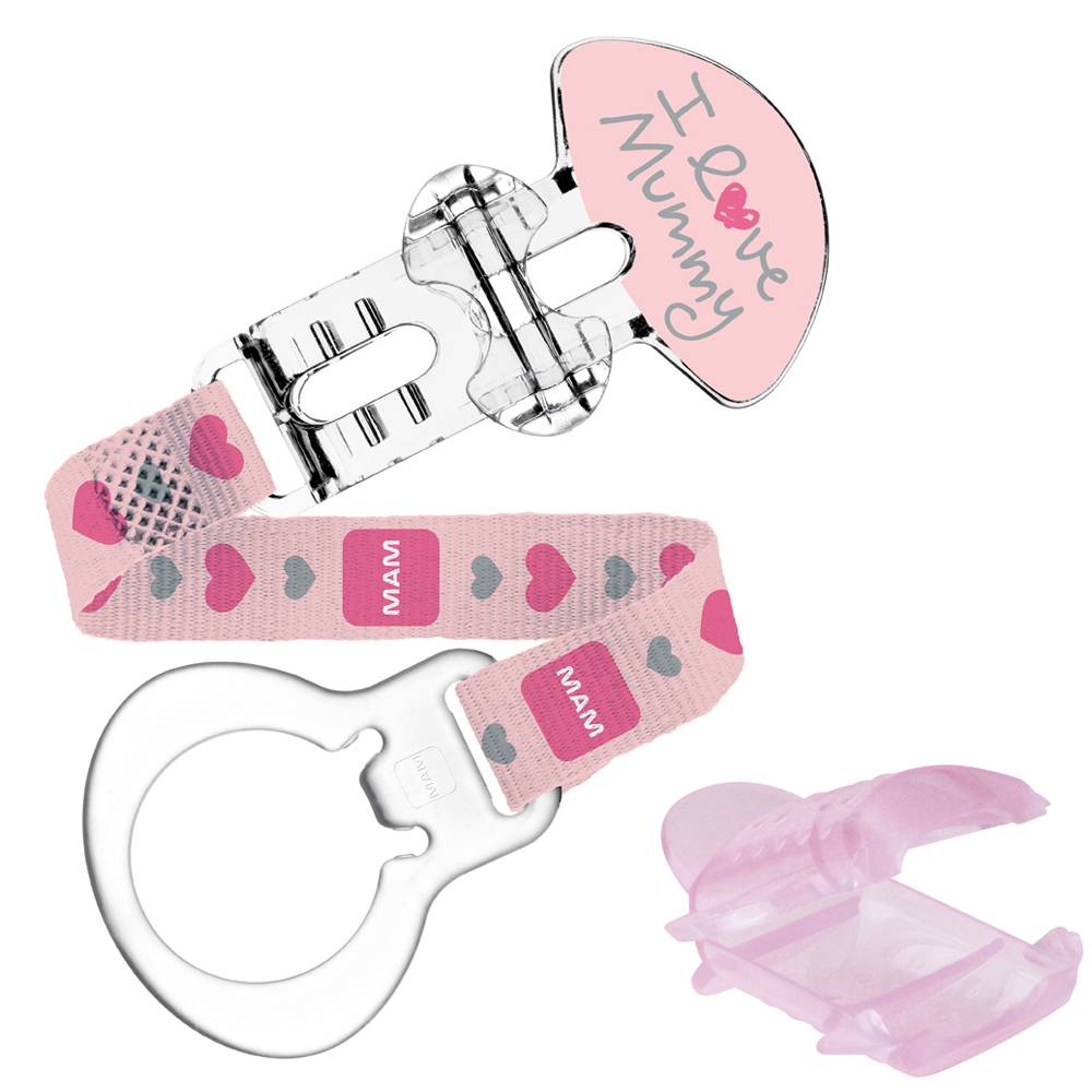 Mam Clip & Cover Femminuccia Portaciuccio con Copritettarella 1 Pezzo