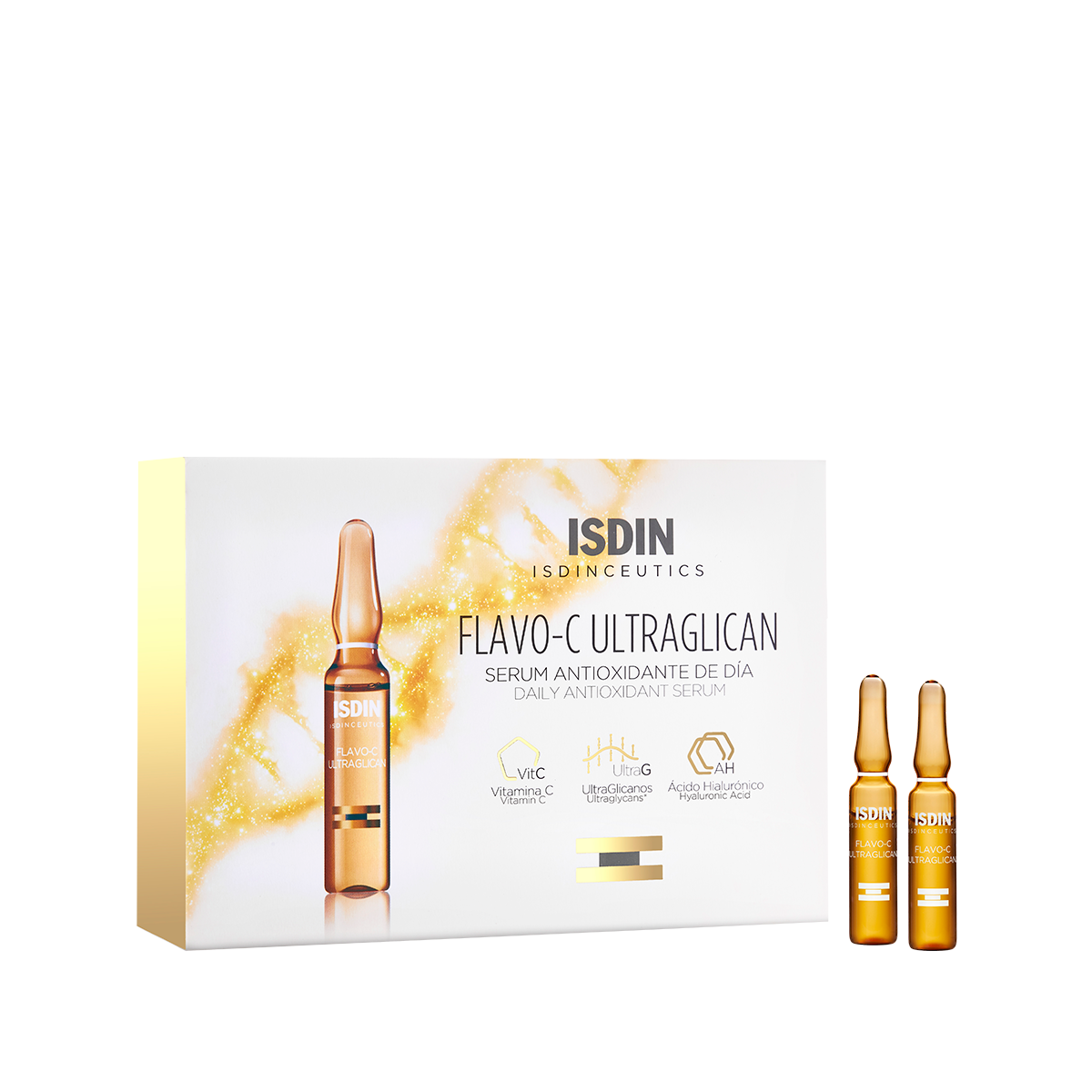 Isdin Isdinceutics Flavo C Ultraglican Siero Viso Idratante Giorno 30 Fiale