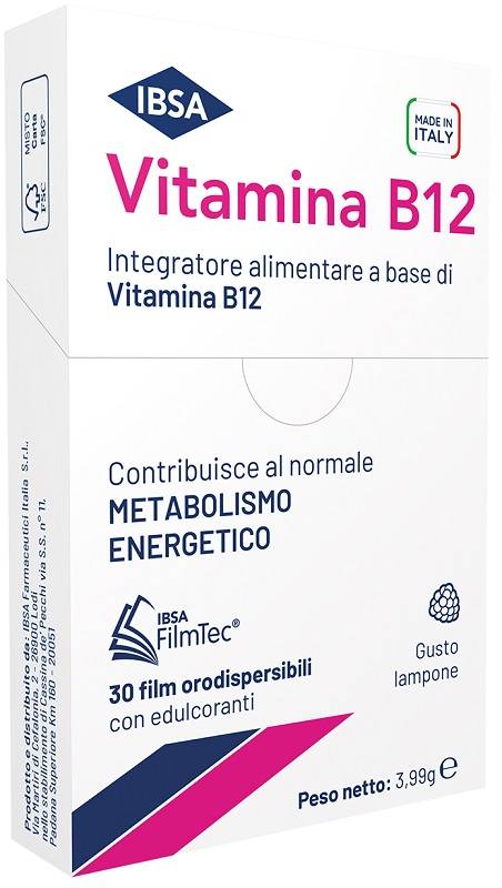 Ibsa Vitamina B12 Integratore Metabolismo Energetico 30 Film Orodispersibili