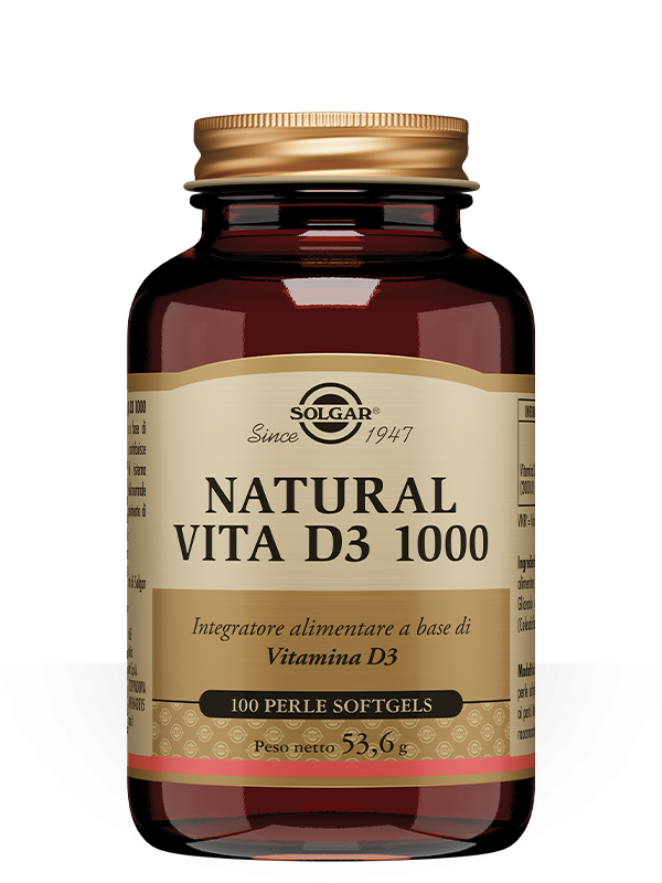 Solgar Natural Vita D3 Vitamina D 1000 100 Perle Softgel