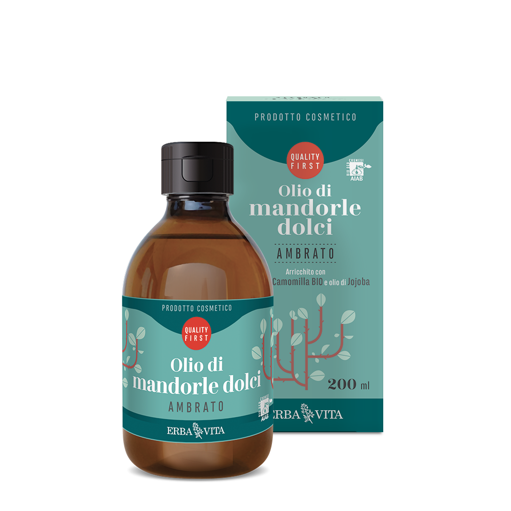 Erba Vita Olio Corpo Mandorle Dolci Profumato Ambrato 200 Ml