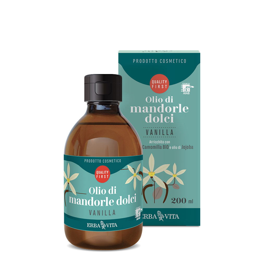 Erba Vita Olio Corpo Mandorle Dolci Profumato Vanilla 200 Ml