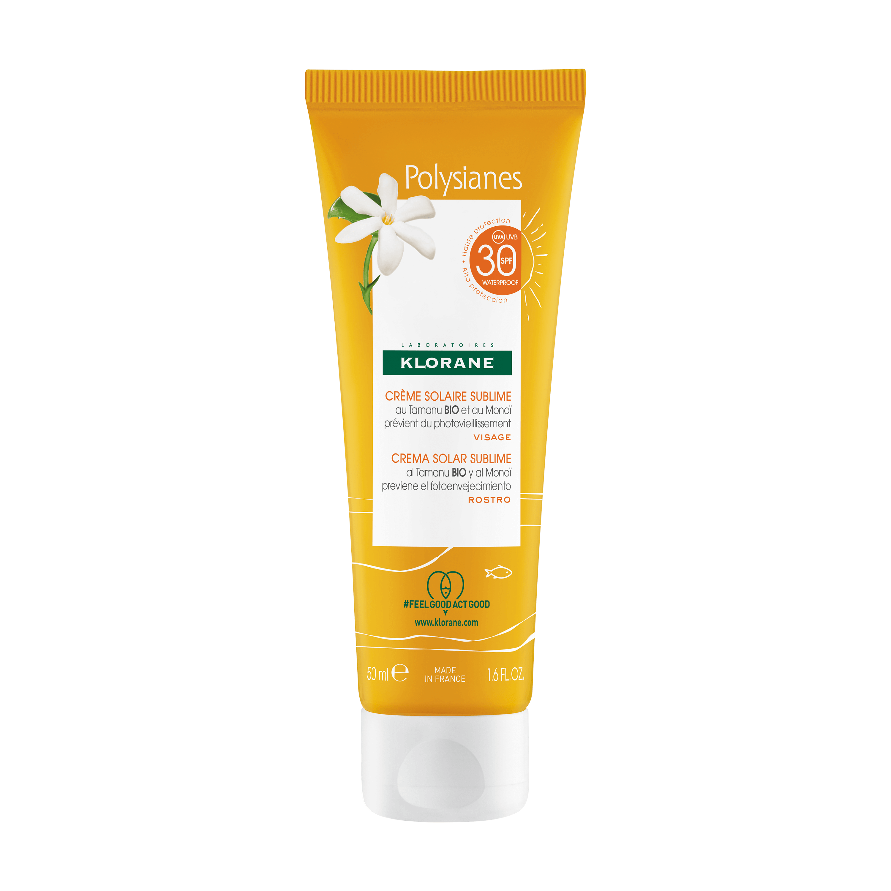 Klorane Polysianes Crema Solare Sublime Viso SPF 30 - 50 ml