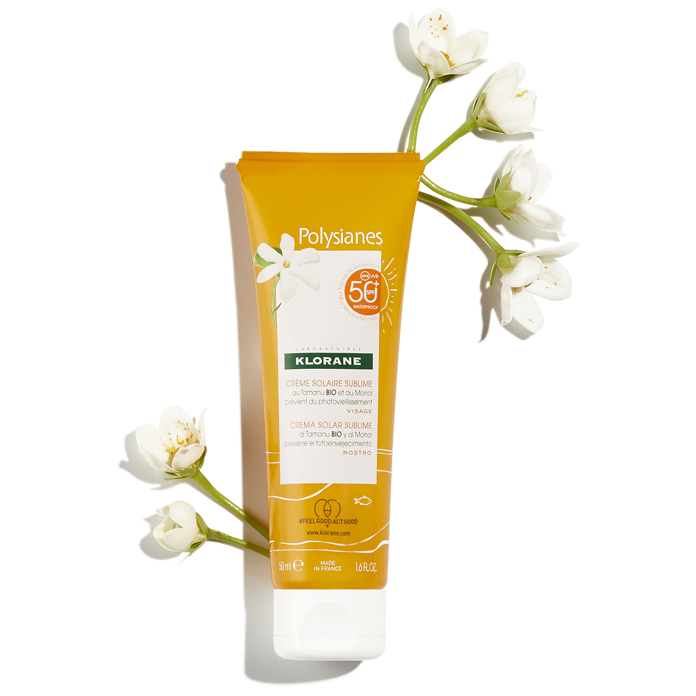 Klorane Polysianes Crema Solare Sublime Viso SPF 50+ 50 ml