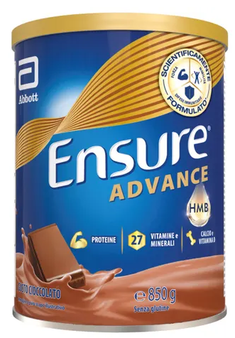 Ensure Advance Polvere Alimento a Fini Medici Speciali Gusto Cioccolato 850 g