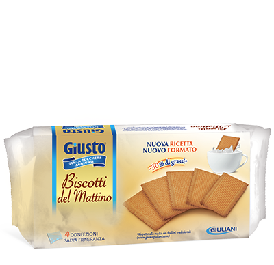 Giusto Senza Zuccheri Aggiunti Biscotti Mattino 350 g