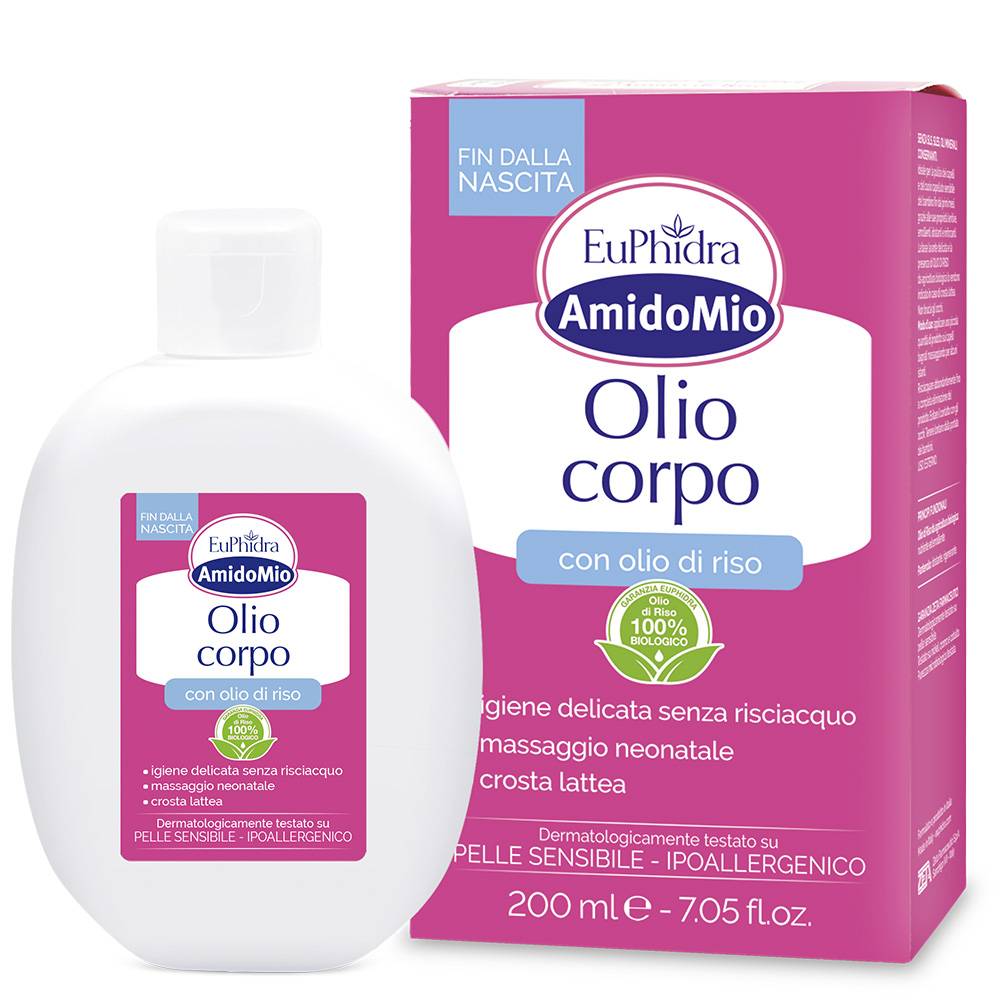 Euphidra AmidoMio Olio Idratante Corpo Pelle Secca 200 ml