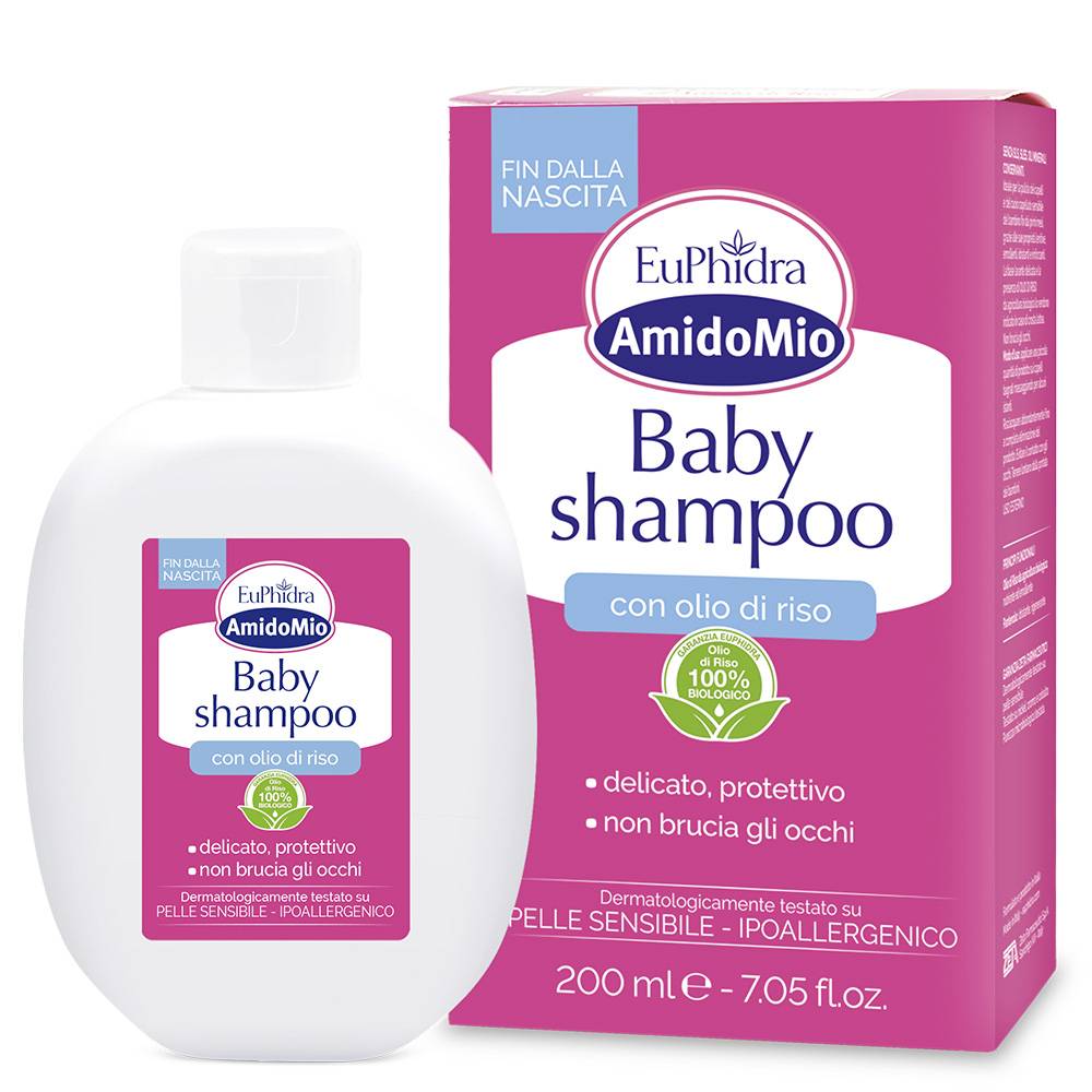 Euphidra AmidoMio Baby Shampoo con Olio di Riso 200 ml