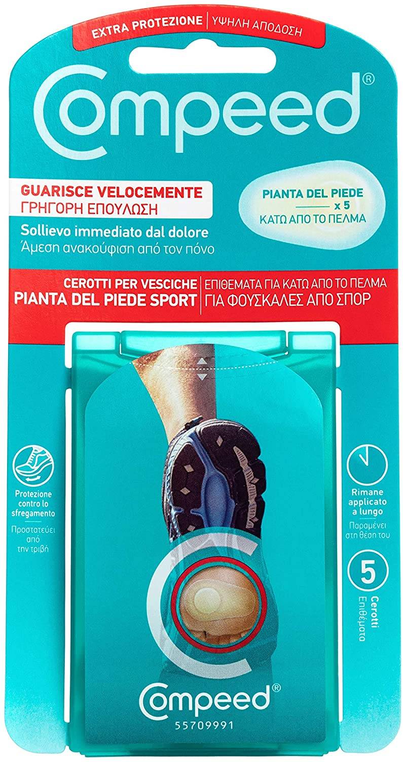 Compeed Cerotti Per Vesciche Pianta Piede Sport 5 Pezzi