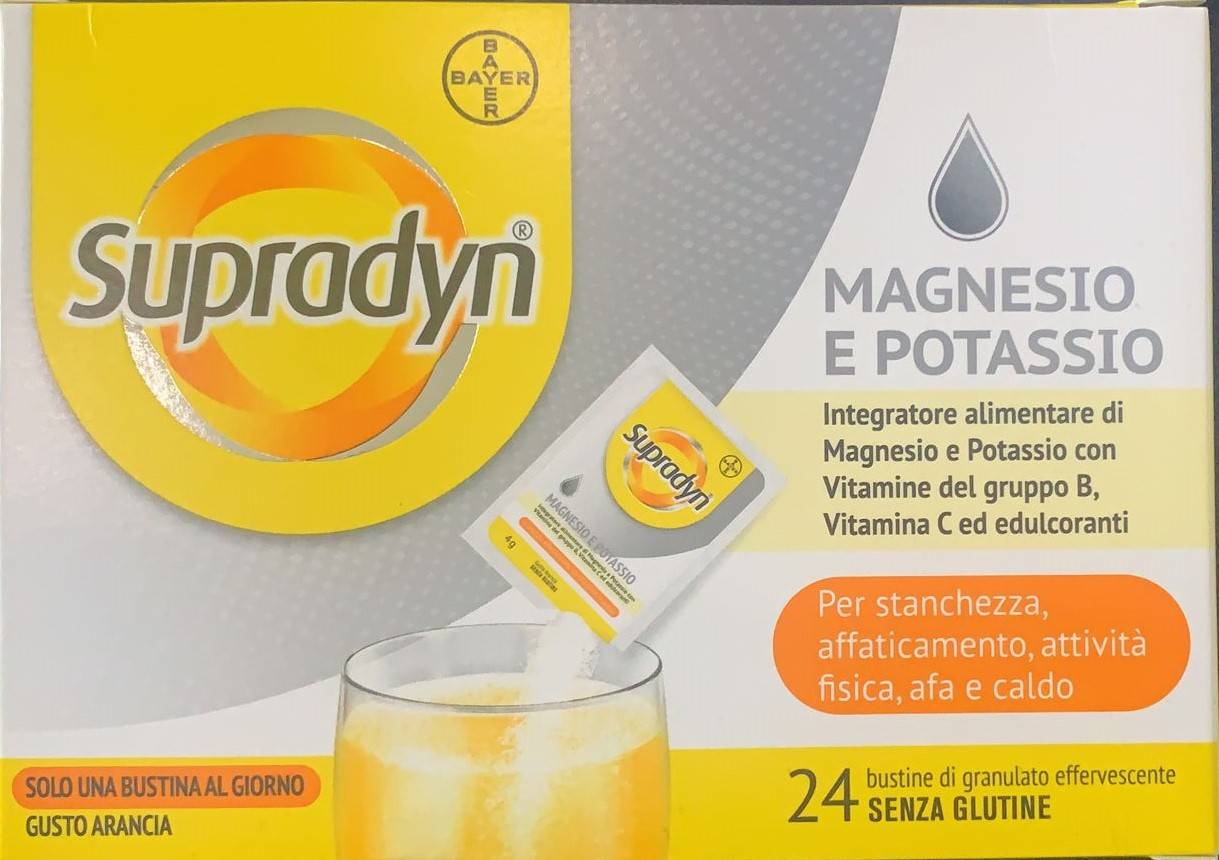 Supradyn Magnesio Potassio e Vitamine Integratore Multivitaminico 24 bustine
