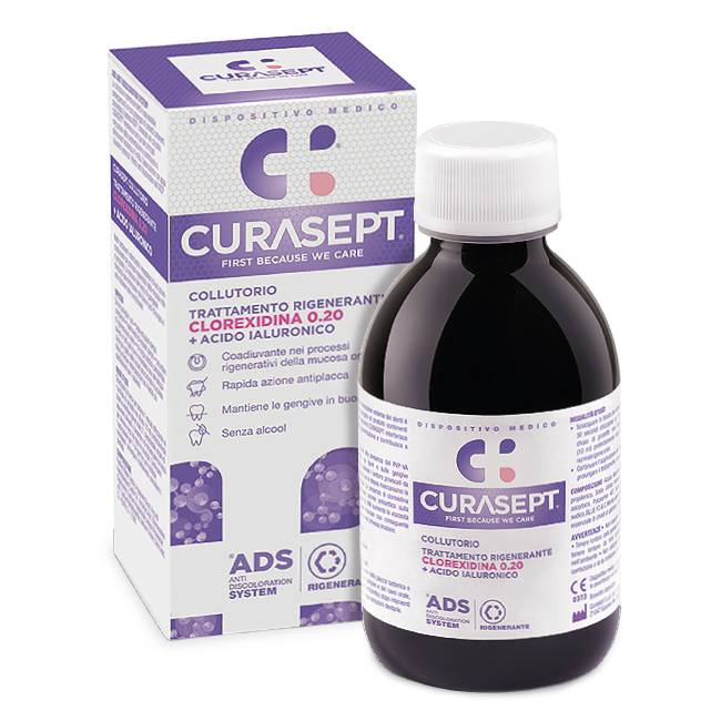 Curasept Ads Trattamento Rigenerante Clorexidina 0.20 Collutorio 200 ml