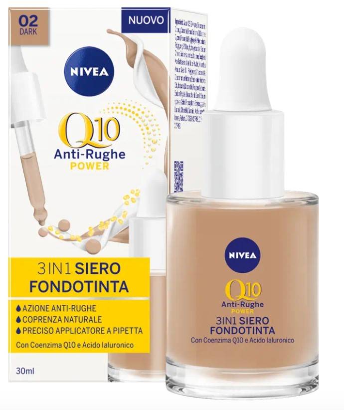 Nivea Q10 Power Anti - Rughe 3In1 Siero Fondotinta Dark 30 ml