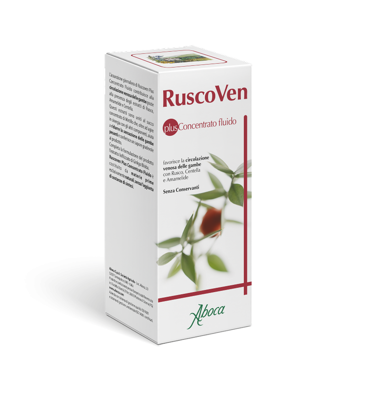 Aboca Ruscoven Plus Concentrato Fluido Integratore per il Microcircolo Gambe