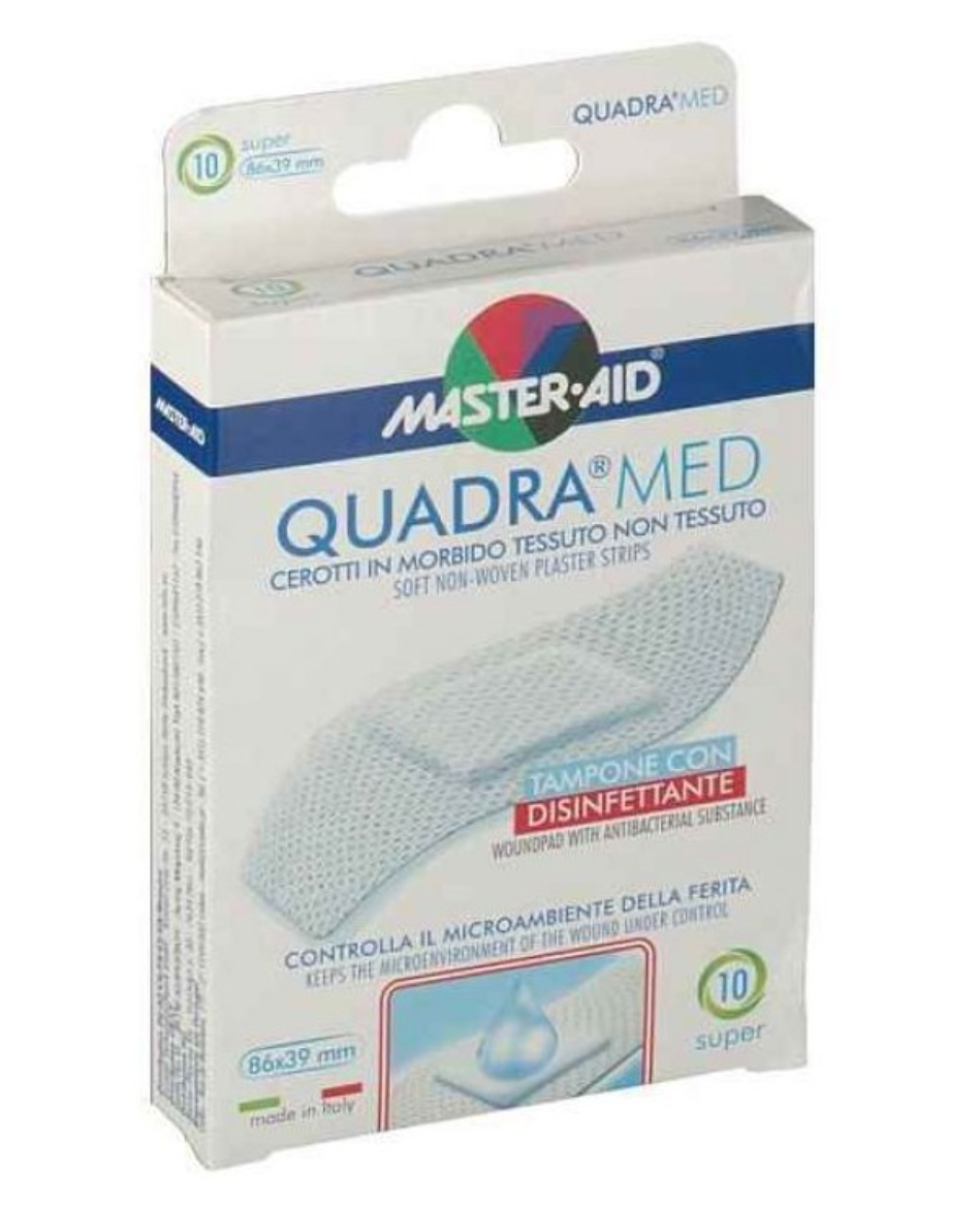 Master Aid Cerotti Quadra Med Tessuto non Tessuto 10 pezzi