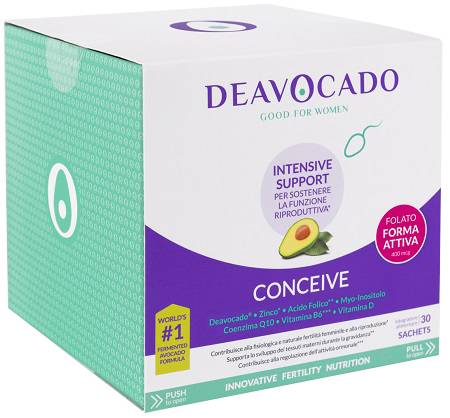 Deavocado Conceive Intensive Support per Sostenere la Funzione Riproduttiva 30 bustine